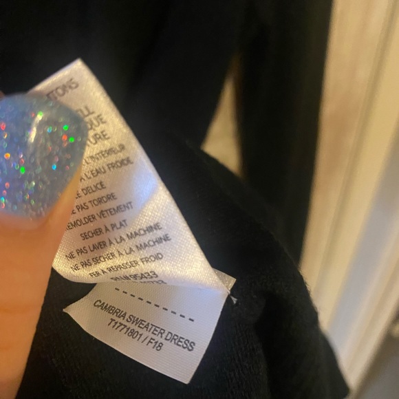 Toad & Co Cambria sweater dress black, women's size medium merino wool / tencel - Picture 8 of 8